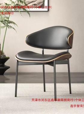 椅VIF新款餐椅家用餐餐椅桌子酒店餐厅闲简约洽谈椅皮质主休人椅