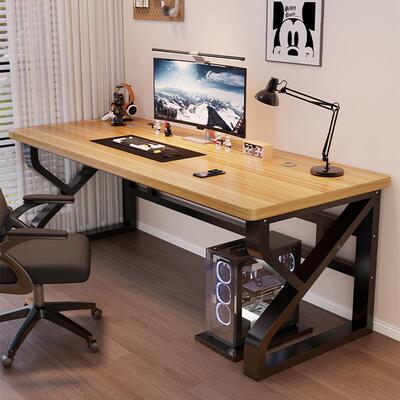 实木电桌简电约现代LTC学习桌家用台铁式办公桌简易脑竞桌子艺桌