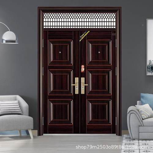 防盗门家进户门单门入户门THI用母门开子门工程门室外钢质通风双