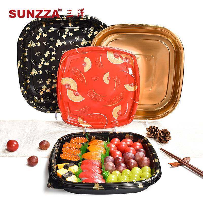 Sunzza整箱一次性大容量方形外带寿司日式打包盒刺身包装盒