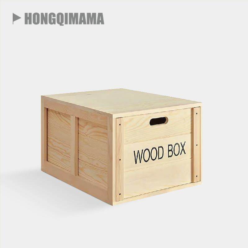 IYR7户外露营实木收纳箱搬家露营实用抽屉式收纳储物箱超轻桐木车