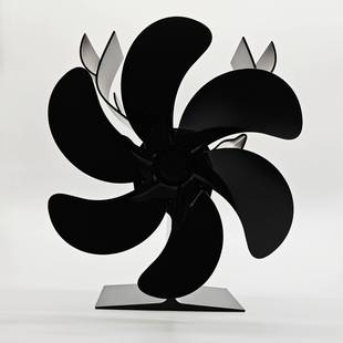 新款壁炉风扇6叶片柴火暖炉热动力风扇冰钓煤油取暖器热风循环扇