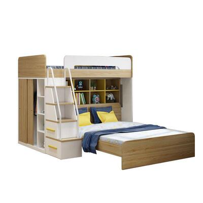 交大错式无品牌/上多下床错位型一体式人梯床功能小户型楼儿童组