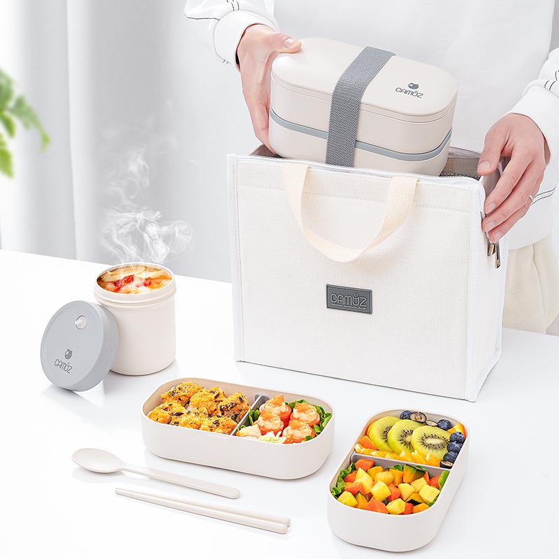 CAMUZ竹纤维盒格Pro可101微波炉加热分便当盒春游野餐盒饭上班族