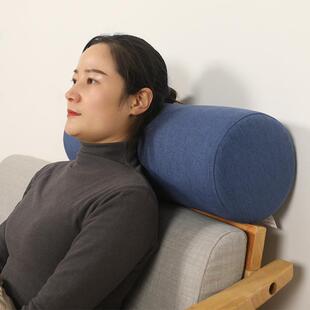 5YA1沙发头枕腰圆枕头长条护腰海绵枕靠垫枕加客厅纯色靠高F76J7S