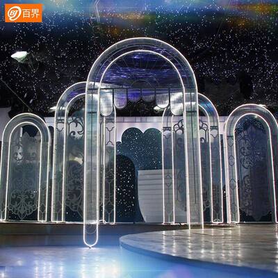 百铁艺摆件屏婚庆道具场景布风置婚装界饰舞台背景YUM婚礼礼堂拱