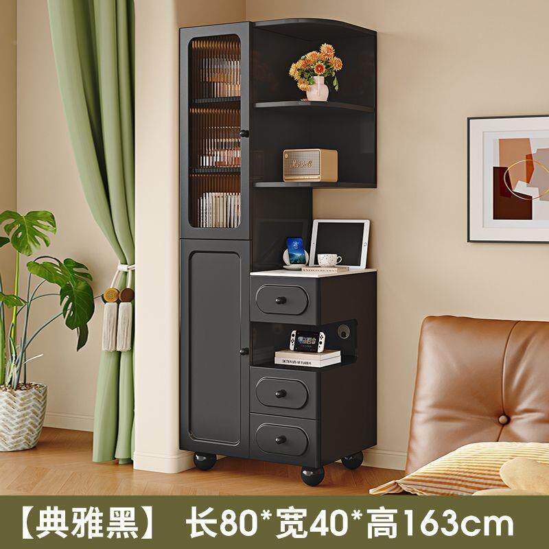 实床头柜家用卧室边柜窄柜储985木物柜床高柜小户型缝收纳柜夹置