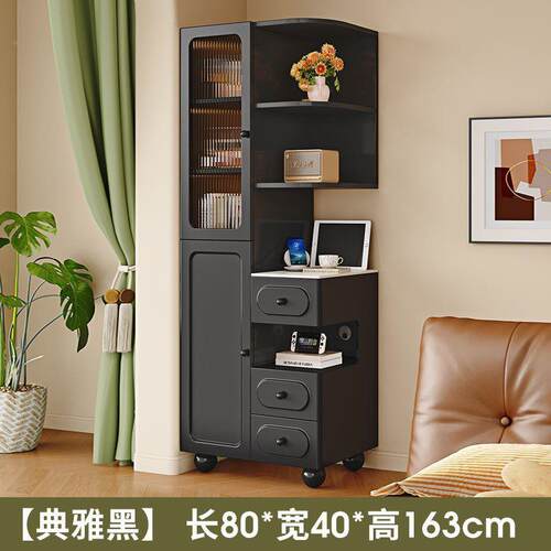 实床头柜家用卧室边柜窄柜储985木物柜床高柜小户型缝收纳柜夹置