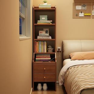 CR207床实家木床头柜现代纳简约置物一体用储物柜小户型床边收架