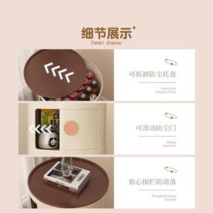床头柜替代品家用边奶油风创意形塑料床圆边柜子收卧室小型几FSN