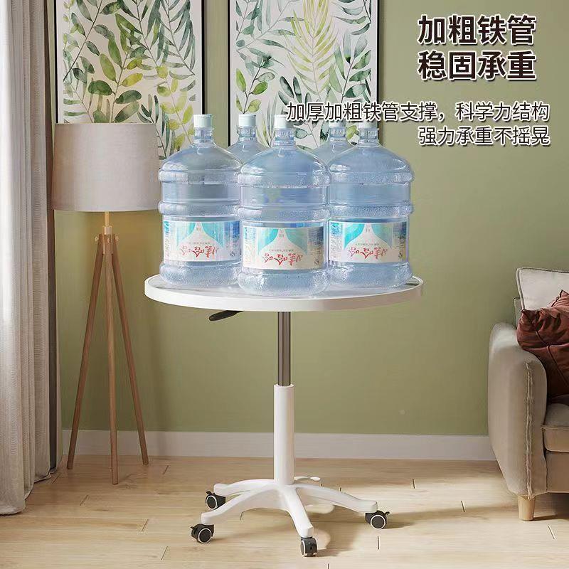 阳台闲桌椅带可升圆桌简FKN约滑轮移动小圆桌家用降休闲办休公洽