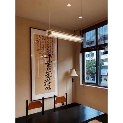 极简玻计璃餐厅吊设灯师工一作室款别522墅吧台岛台书房字马扎吊