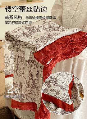 加厚纯睡四层纱布床单单件1SX2025010棉0全棉双层被单纱毛巾被成