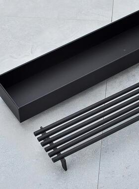 304不锈钢黑色卫DL2225生间2藏淋浴房排水长条形防臭防堵隐道地漏