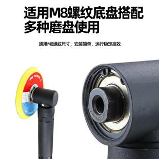 豹3 直角砂纸抛光研速磨 4寸689气动打磨机加长杆弯5头90度打蜡机
