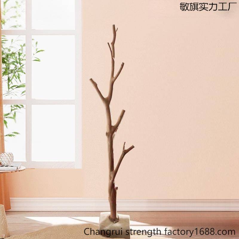 干树枝衣帽架天然原木树杈全实木挂衣杆落地枯木置物架服装店装饰