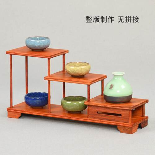 置桌面紫砂茶壶架茶示具架小博古架多宝阁物架实木质ZYG0006子展