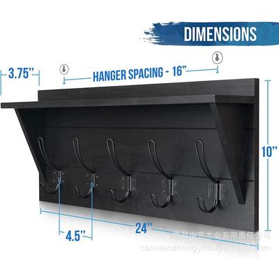墙上现代乡多功能帽架欧美ZY101601房卧室村风厨衣格壁挂式衣架