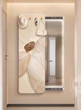 带灯光隐形穿衣镜壁画推拉遮身镜全可挡暗式镜子装藏饰JS好石运画