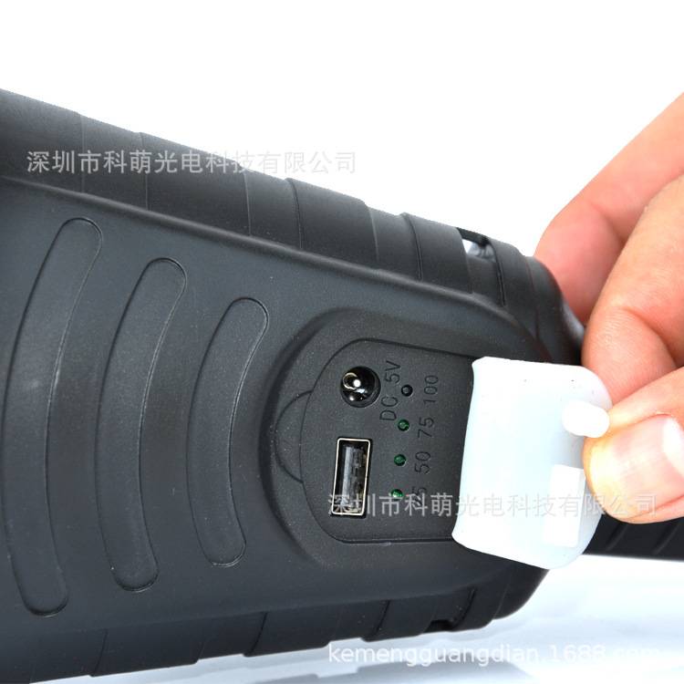充电手电筒 LED大号6锂电手持灯具强光应急物资探照灯高亮度防水