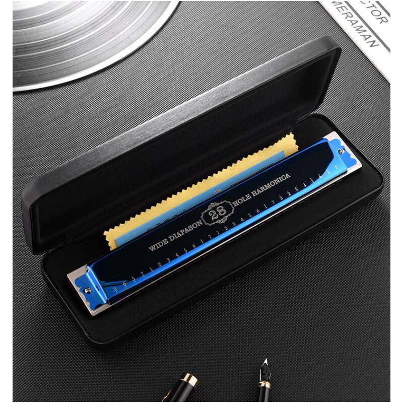 天鹅口琴28孔重音专业演奏级成人初学者入门24孔复音C调