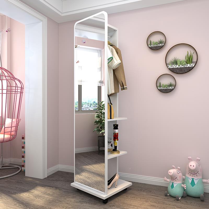 天镜台华莲穿两衣镜全身镜女试衣镜挂衣用镜落地镜服方形储物装镜