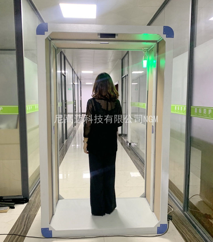 222纳米紫外线人体消毒门 单位学校进出进出口自动消毒舱 测温门