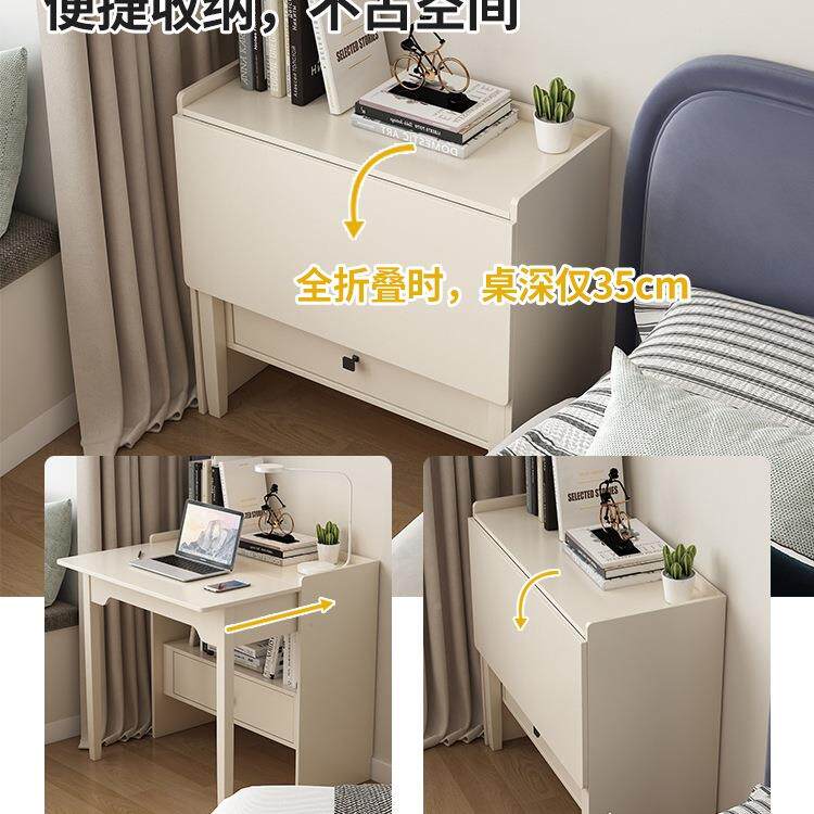 儿童折F97T776H书桌书架合中小学生叠字台家用卧室写字桌椅套组装