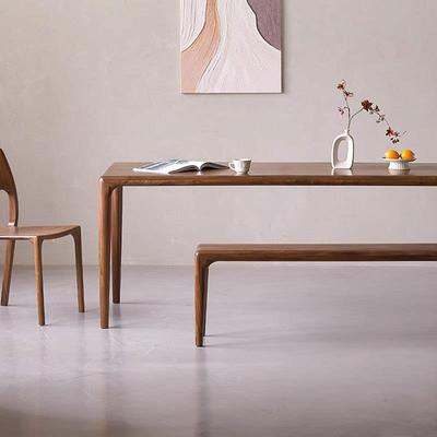 家厂家直能销北美胡黑桃实xyj88木全榫卯餐桌樱桃木原木用多功大