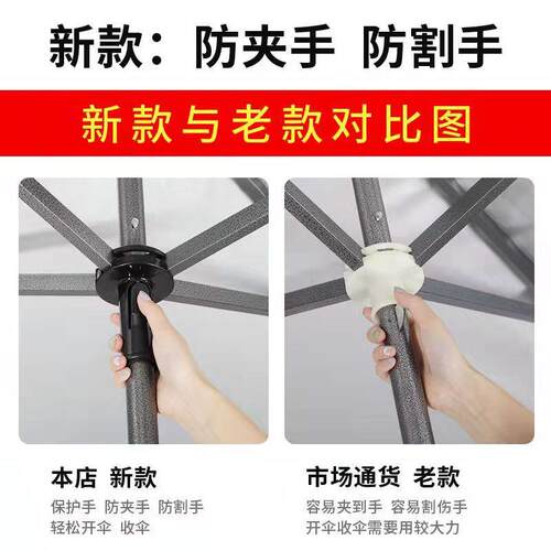 户外太阳伞遮方阳伞大摆摊商用雨伞294型方伞形四地摊加厚防晒折
