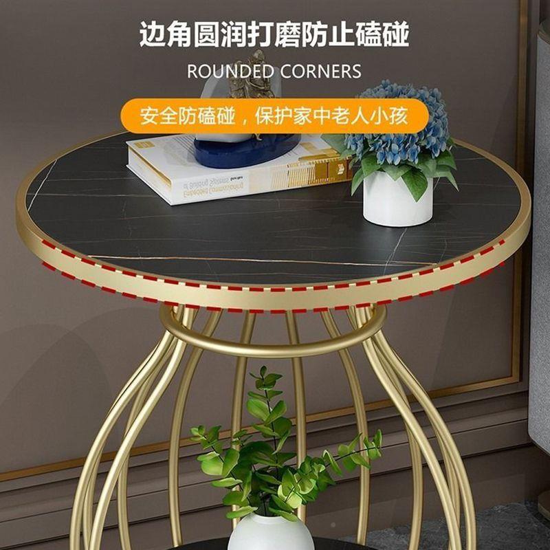 意式轻奢TFB现代岩板小家茶几阳台厅用小客户型茶圆形桌休闲创意