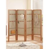 中古风屏隔卧室断可折叠移动?风格 栅WZ F01ZD家用客厅办公室简易