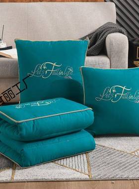 汽车用靠垫抱枕被子两6pt5Pj2d二睡合办公室午枕夏凉被折叠用被一