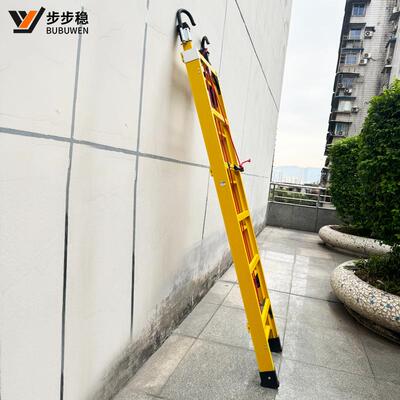 厂JYDS家货绝缘梯玻璃现钢梯单子缩绝缘梯升降工程梯伸电工专用梯