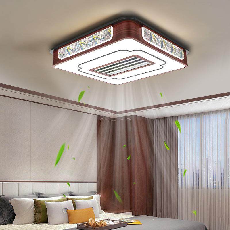 中灯具吸新223中式客厅无叶风山扇灯2025新款超静年音卧室顶灯风,家装灯饰光源,风扇灯,淘宝优惠券,粉丝福利购,淘宝优惠卷