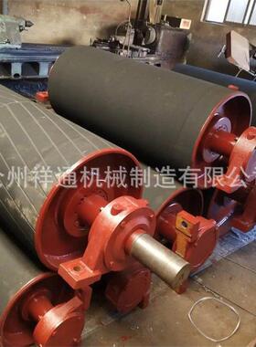 生产给煤机滚筒包胶铸胶DTII型TD75型滚筒改向传动陶瓷滚筒