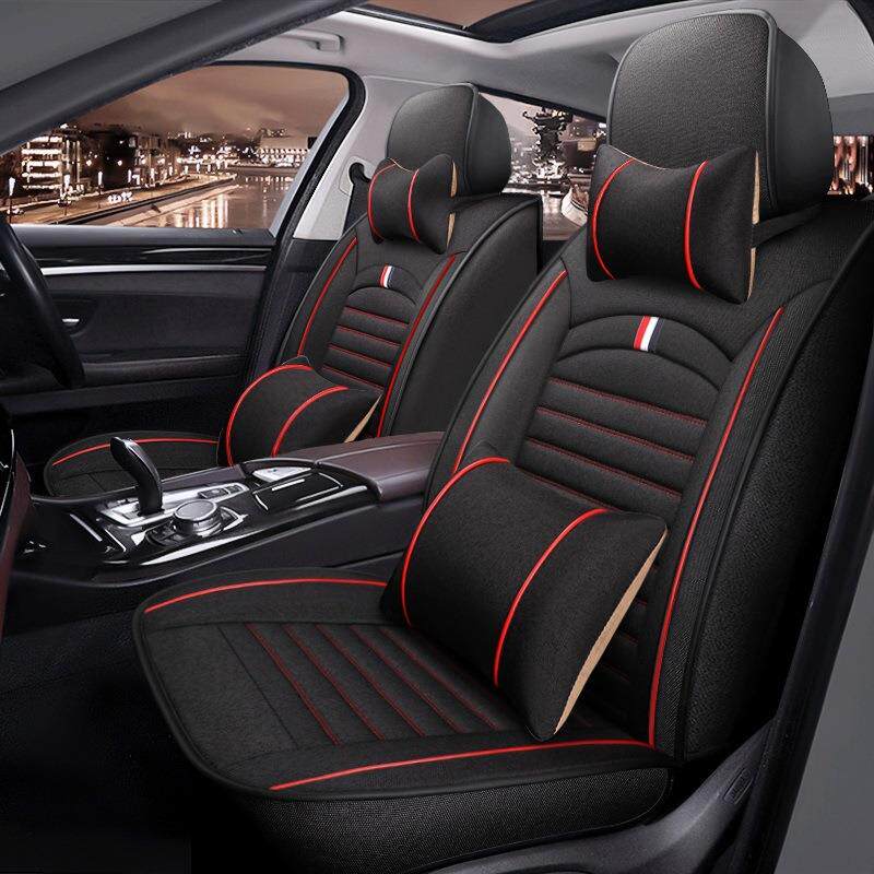 讴致全包汽车坐垫四季通用座椅套汽车座套仿亚麻座垫套适用于N12