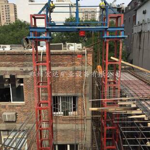 物料装卸龙门架双柱单笼砂浆推车上料机建筑工地物料提升机