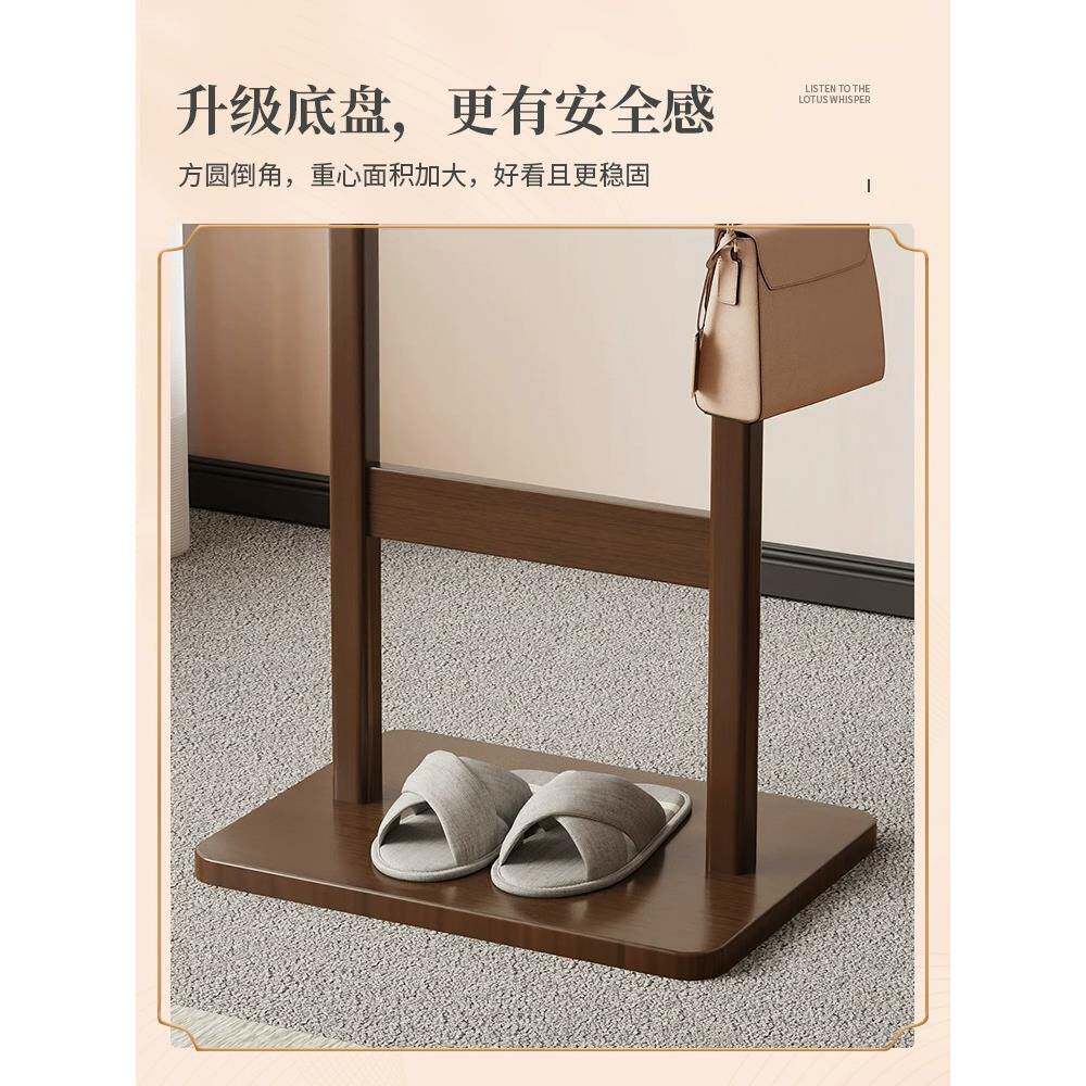 批落地卧室挂衣架子客厅家用室内立式衣服挂架简易可移实木衣帽架