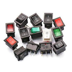 小船型开关KCD1-101饮水机电子称船形翘板电源按钮配件2脚6A2