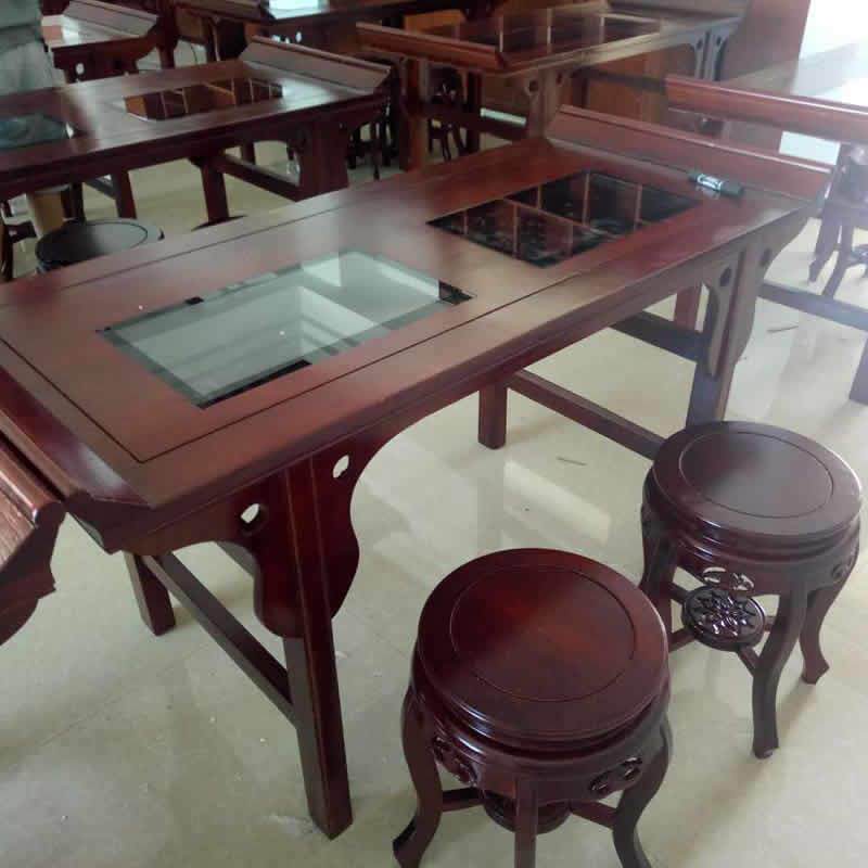 实木书画桌子仿古画案学校教学培训辅导字台案台国学大书法课桌椅