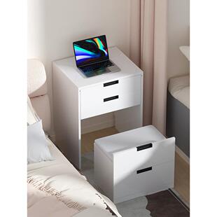 ZQ艺巢实木卧室斗柜翻盖梳妆台一体简约现代小户型多功能床头柜书