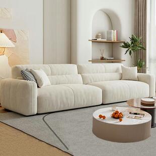 猫爪布沙发客厅直排家用现代简约小户型奶油风贵妃布艺沙发