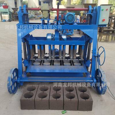 龙邦出口非洲大轮移动制砖机水泥砌块成型机一机多用可更换模具