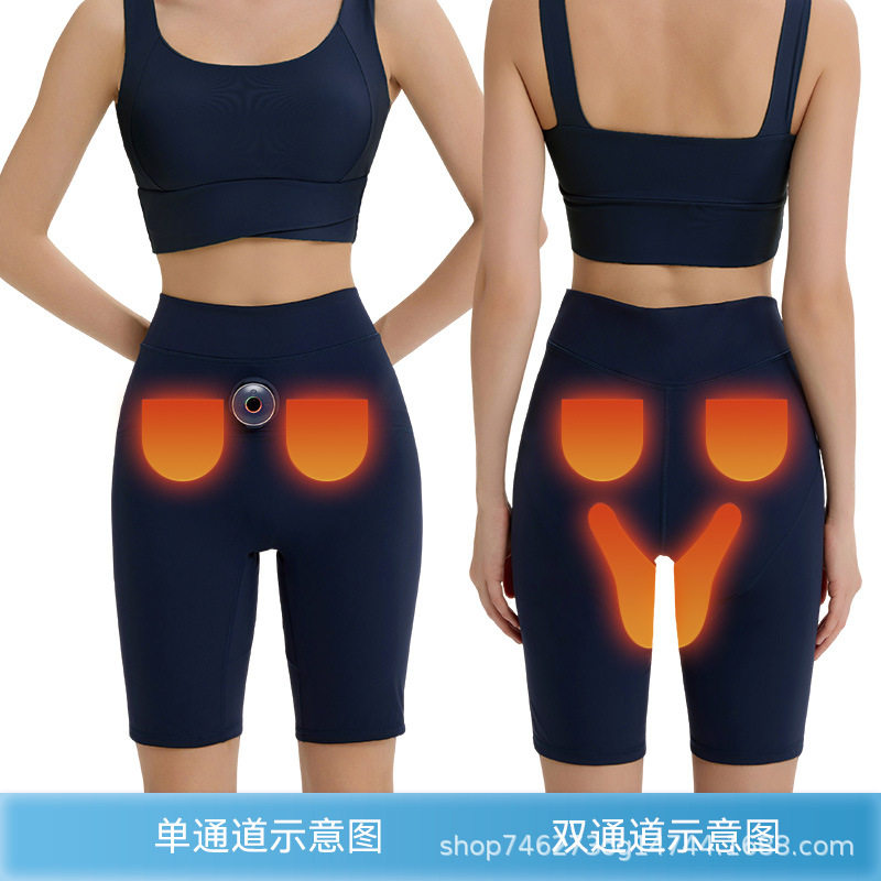 跨境EMS微电流按摩器提臀裤脉冲塑形翘臀瘦腿无痕收腹振动健身裤