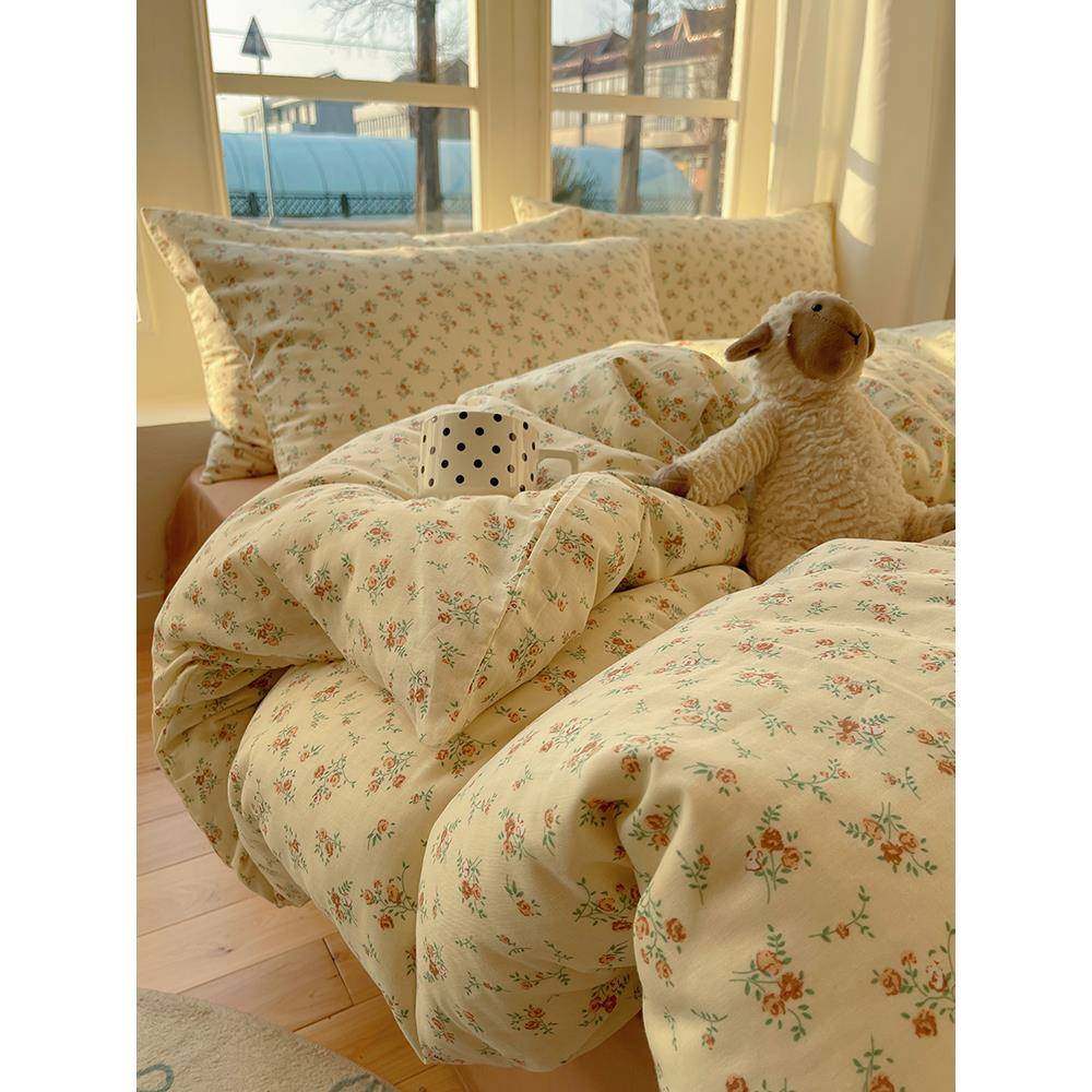 A类母婴级全棉双层纱床上四件套100全棉碎花床品被套床单人三件套,农用物资,其他肥料,淘宝优惠券,粉丝福利购,淘宝优惠卷