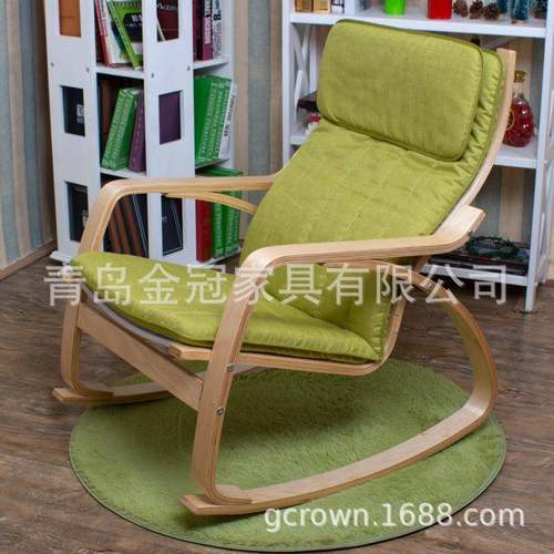波昂躺椅摇椅大人家用阳台单人靠背沙发实木午睡休闲贵妃懒人靠椅