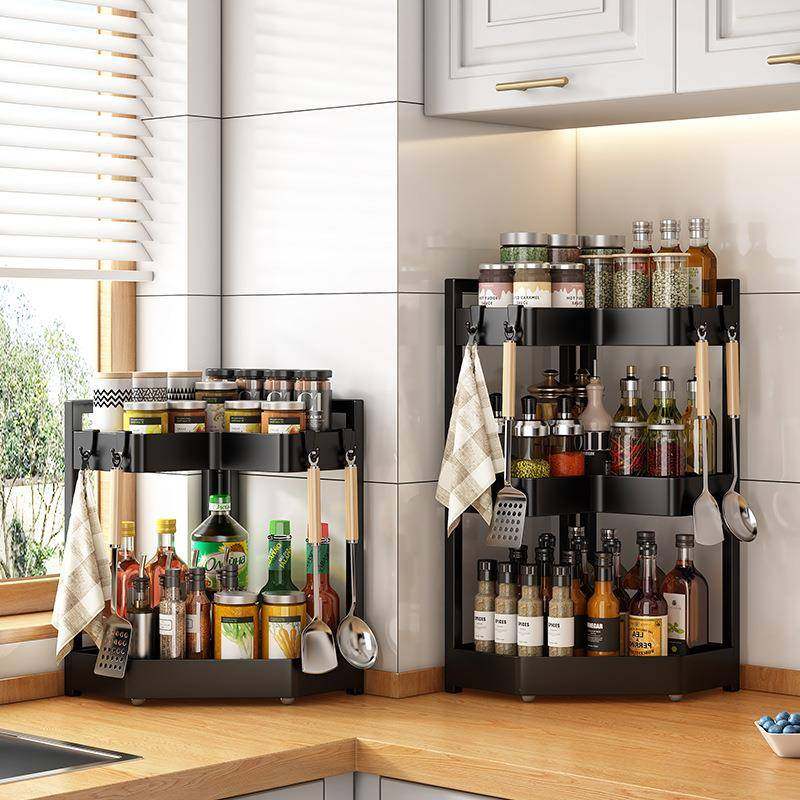 厨房三角置物架台面角落调料架家用三层墙角转角落地油盐醋收纳架,农用物资,其他肥料,淘宝优惠券,粉丝福利购,淘宝优惠卷