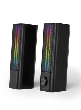 新款私模电脑soundbar拾音灯长条家用音箱2.0嗞重低音吸音响声霸