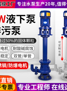 YW液下排污泵抽水机供水养殖耐腐蚀提升管道泵潜水泵增压泵大流量